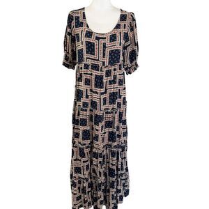 Natural Life Womens Boho Maxi Dress Size XS Floral Tiered Farmhouse‎ Prairie